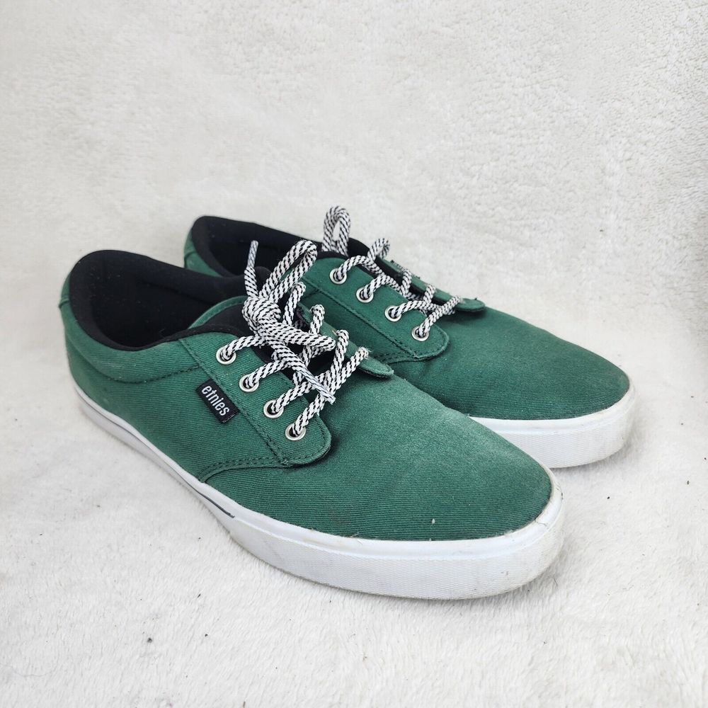 Etnies Jameson Preserve Mens Green Canvas Plane A Tree Low Top Sneakers Size 8